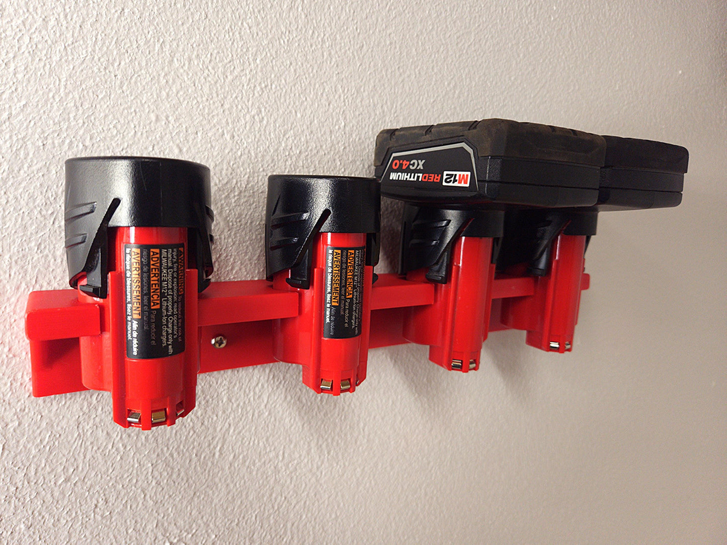 Milwaukee M12 Battery Holder β 4 Slot