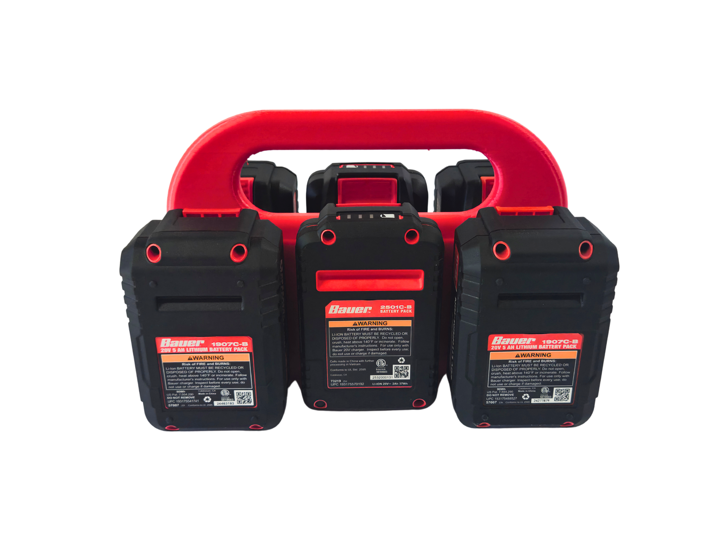 Bauer 20V Battery Holder – 6 Bank
